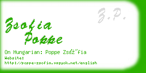 zsofia poppe business card